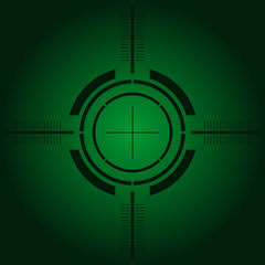Gun sight over green simulating night vision © Pedro Nogueira