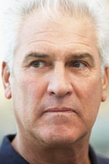 Portrait of Senior Man Looking Serious