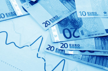 Naklejka premium European currency banknotes