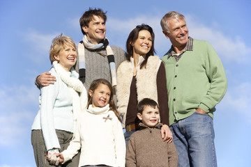 Fototapeta premium Portrait Of Family In The Park