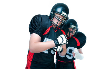 Two American football players
