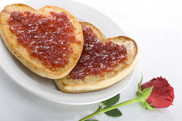 Valentine Toast & Rose 1