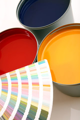 Printing press inks, cyan, magenta, yellow