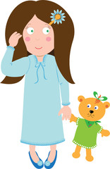 girl with teddy bear