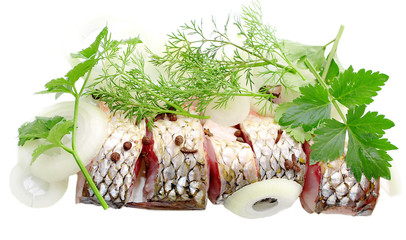 Fresh fish isolated on white