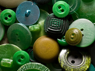 Old green buttons