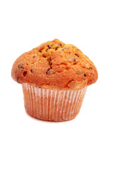 Muffin isolated on white background.
