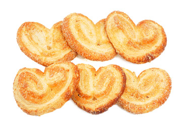 six cookies in heart shape