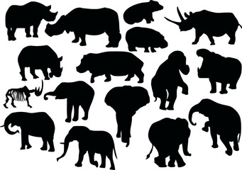 large animal silhouettes