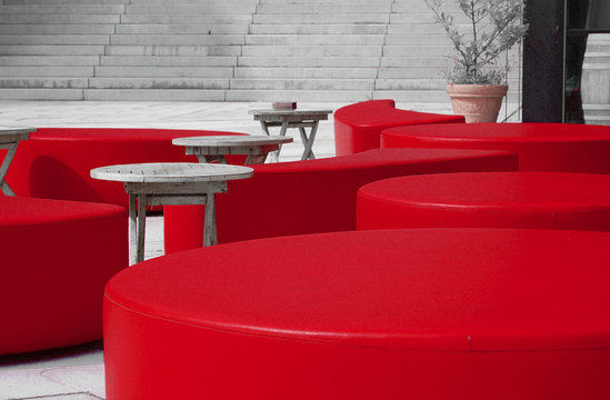 rotes sofa