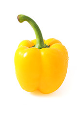 yellow pepper vegetable food isolated on white background