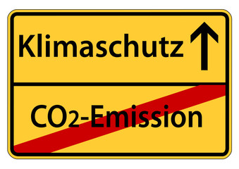 Fototapeta premium CO2 vs Klimaschutz