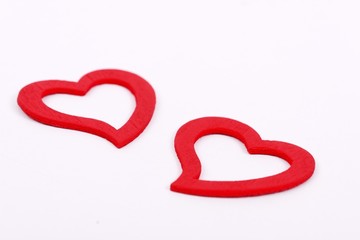 Zwei rote Herzen