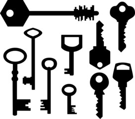 Keys silhouettes