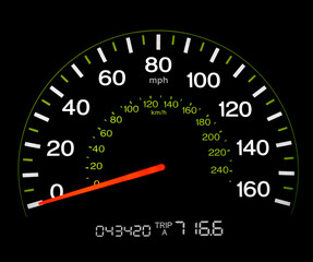 Speedometer - 0 MPH
