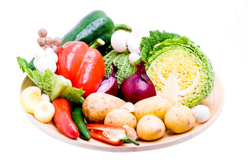 Organic vegetable selection