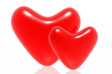 Red hearts