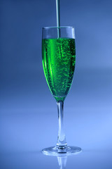 Green sparkling drink