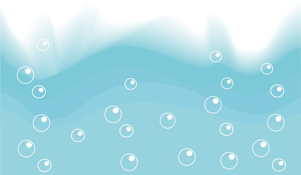 Blue background with water bubbles