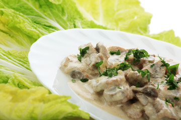 spagetti with mushrooms