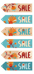 vector set of sale labels
