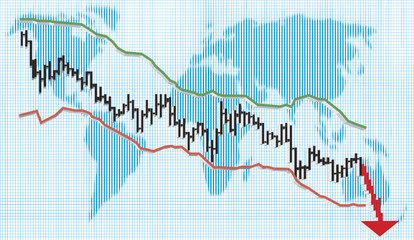 Financial crisis, vector illustration