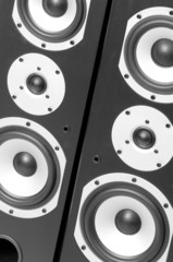 Close up of the two audio speakers