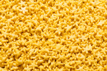 Close up of italian pasta -  star shaped