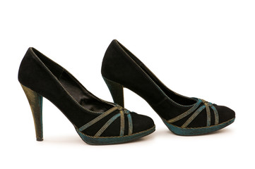 Woman shoes isolated on the white background