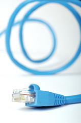 Macro of internet cable