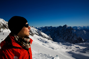 Fototapeta na wymiar hiking in Alps