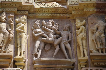 Sculptures Kama Sutra de Khajuraho