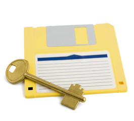 key on diskette symbol protection