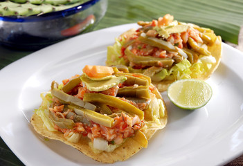 Tostadas de nopales con at&uacute;n