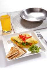 Omelette con verduras. México