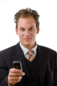 Businessman with mobile phone