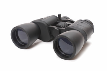binoculars on white background