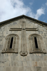 Cross on the church wall