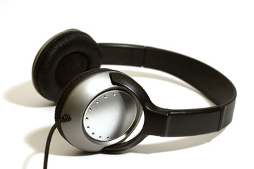 stereo head phones on a white background