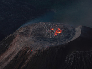 Vulkan Santa AMria mit glühendem Lavadom