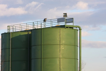 green silos