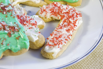 candycane iced sugar cookie