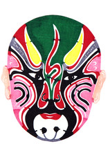 Chinese Beijing opera red mask on white