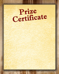 prize certificate