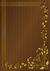 pattern on a brown background in a strip