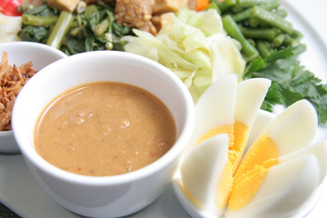 peanut sauce for gado-gado eastern cuisine