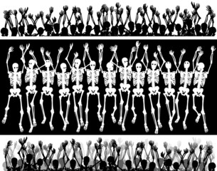 Skeleton crowd