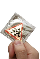 Condom with roadsign (Russia)