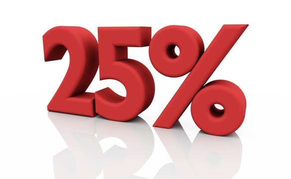 rabatt 25 %