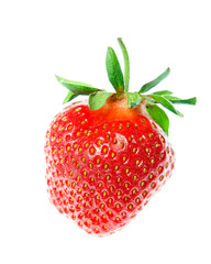 Fresh and tasty strawberries isolated on white background